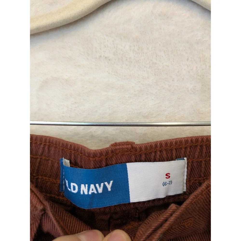NEW Old Navy‎ Cargo Pants Kid's S 6-7 Brown Elastic Back Utility Twill